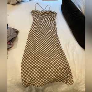 Zara gingham midi dress